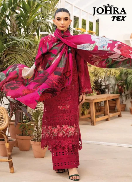 Johra Tex 182 Cambric Cotton Pakistani Salwar Suits Wholesale Market In Surat